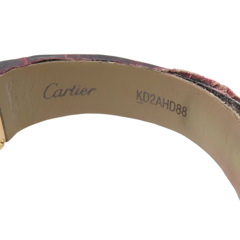 白色錶盤 18K黃金 紅色 牛皮錶帶 La Dona de Cartier SM 腕錶【Cartier 卡地亞】 WE600651-9