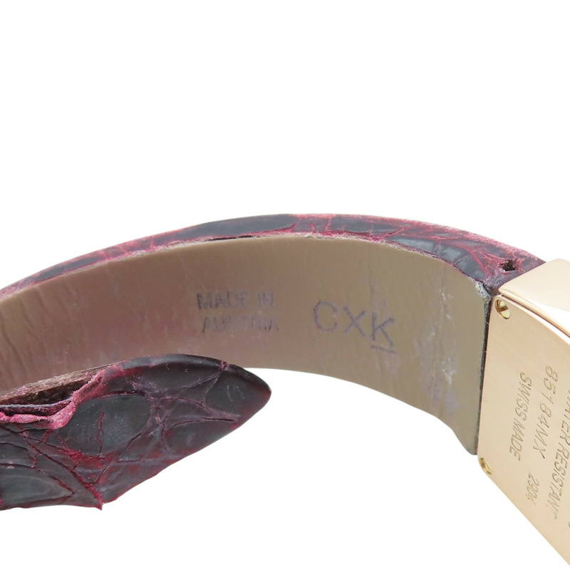 白色錶盤 18K黃金 紅色 牛皮錶帶 La Dona de Cartier SM 腕錶【Cartier 卡地亞】 WE600651-10