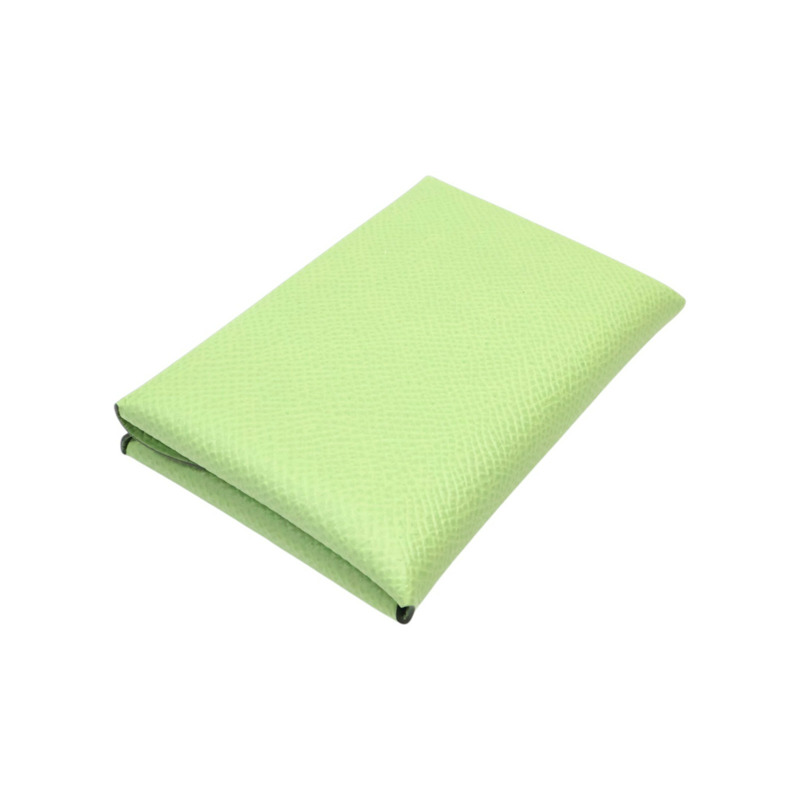 牛油果綠色 EPSOM牛皮 Calvi Duo 卡夾 名片夾 B刻【HERMES 愛馬仕】 H082977CK-3