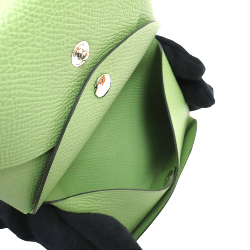 牛油果綠色 EPSOM牛皮 Calvi Duo 卡夾 名片夾 B刻【HERMES 愛馬仕】 H082977CK-5