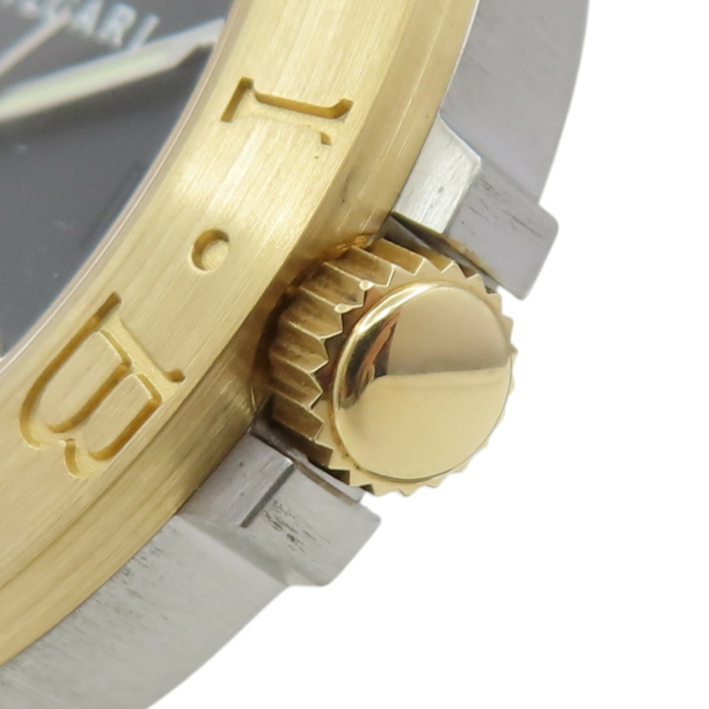 黑色錶盤 18K黃金 不鏽鋼 Diagono Sport 腕錶【BVLGARI 寶格麗】 LCV35SG-7