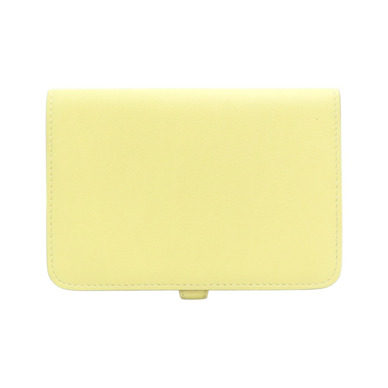 小雞黃 SWIFT牛皮 Dogon Compact錢包 短夾 X刻【HERMES 愛馬仕】-1