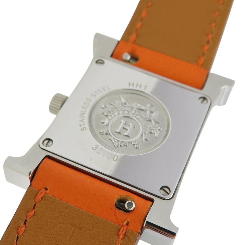 白色錶盤 皮帶 不鏽鋼 Heure H 腕錶【HERMES 愛馬仕】 HH1.210-7