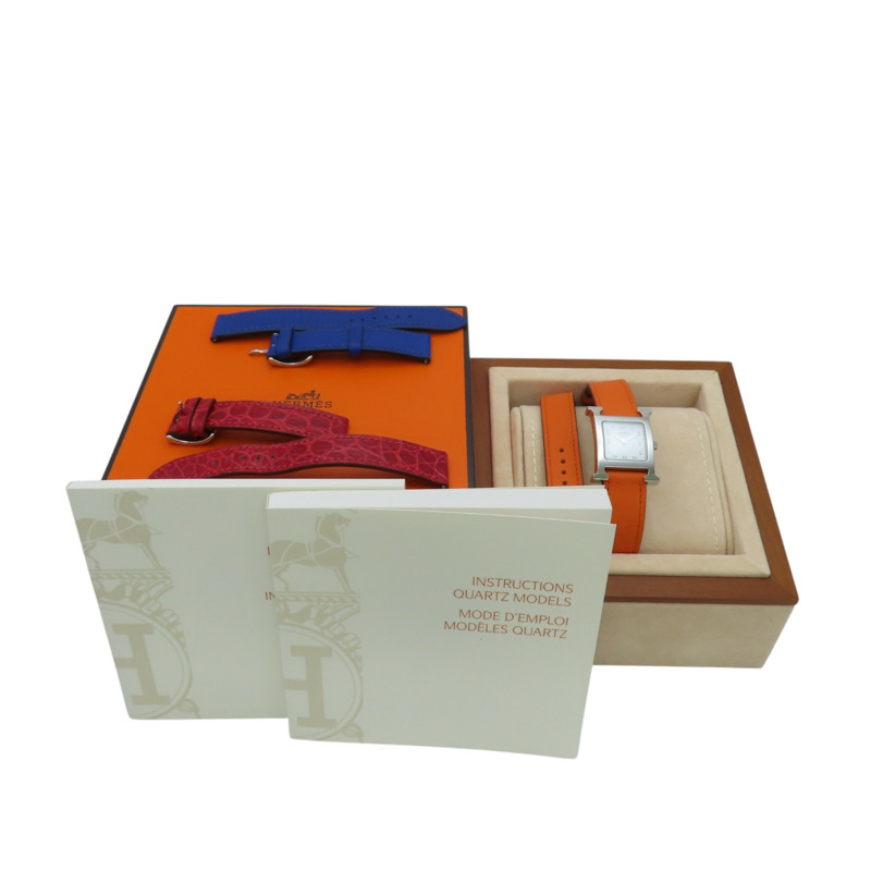 白色錶盤 皮帶 不鏽鋼 Heure H 腕錶【HERMES 愛馬仕】 HH1.210-13