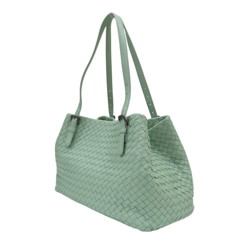 淺綠色 編織羊皮 Cesta 肩背包【BOTTEGA VENETA BV 寶緹嘉】-2