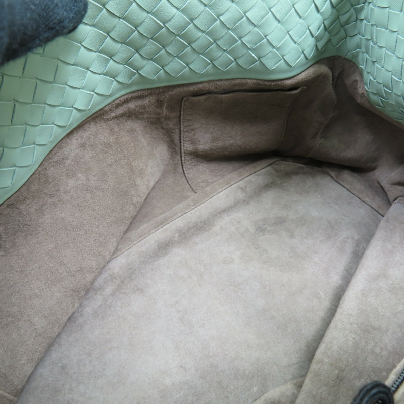 淺綠色 編織羊皮 Cesta 肩背包【BOTTEGA VENETA BV 寶緹嘉】-5