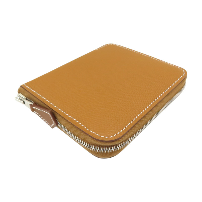 金棕色 Epsom牛皮 Silk'In 短夾 K刻 銀釦【HERMES 愛馬仕】 H087100CK-2