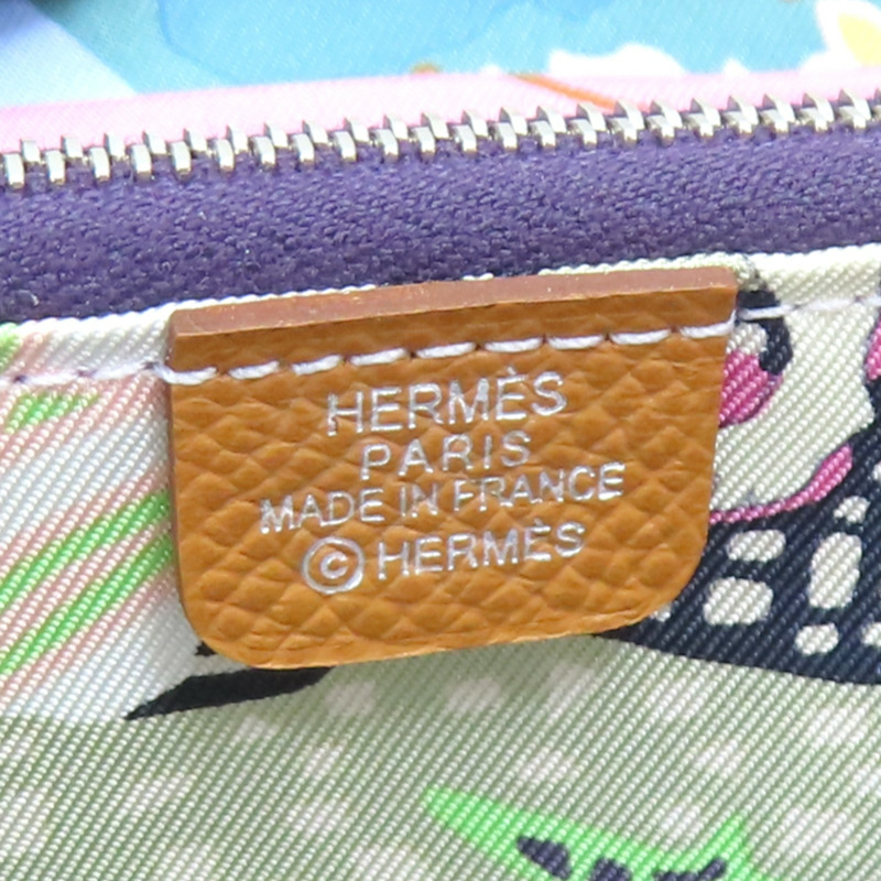 金棕色 Epsom牛皮 Silk'In 短夾 K刻 銀釦【HERMES 愛馬仕】 H087100CK-4