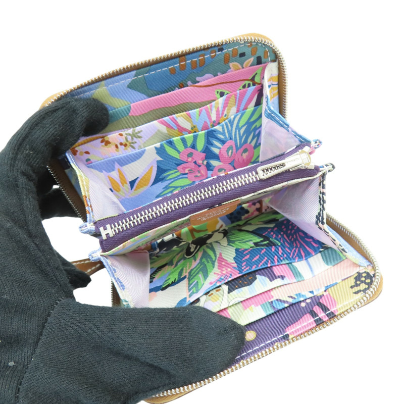 金棕色 Epsom牛皮 Silk'In 短夾 K刻 銀釦【HERMES 愛馬仕】 H087100CK-6