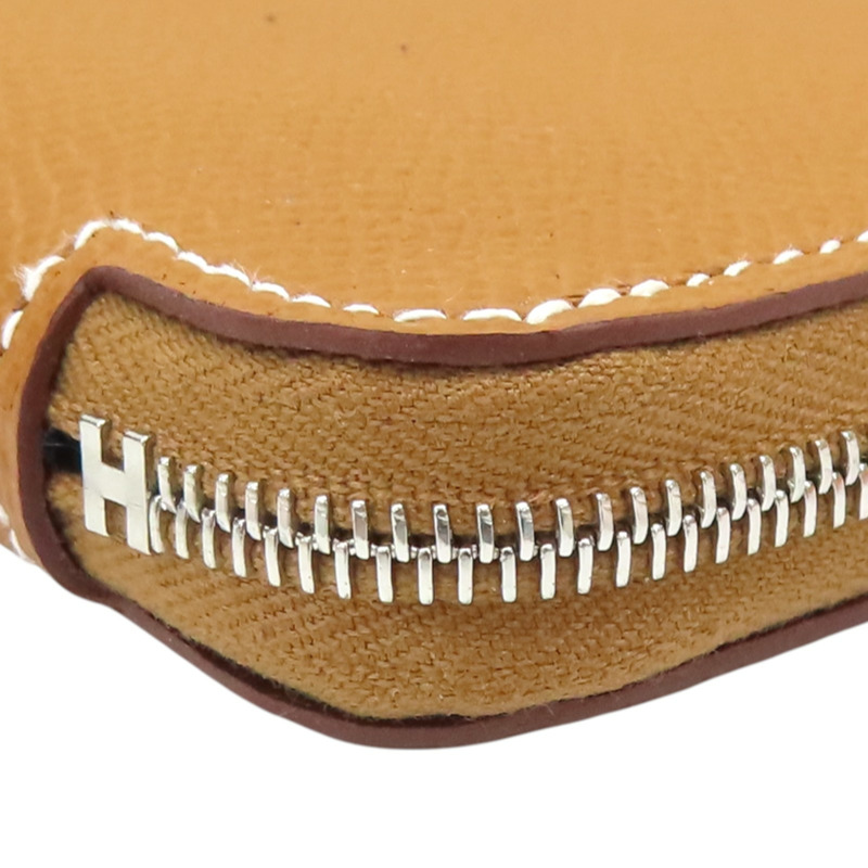 金棕色 Epsom牛皮 Silk'In 短夾 K刻 銀釦【HERMES 愛馬仕】 H087100CK-8