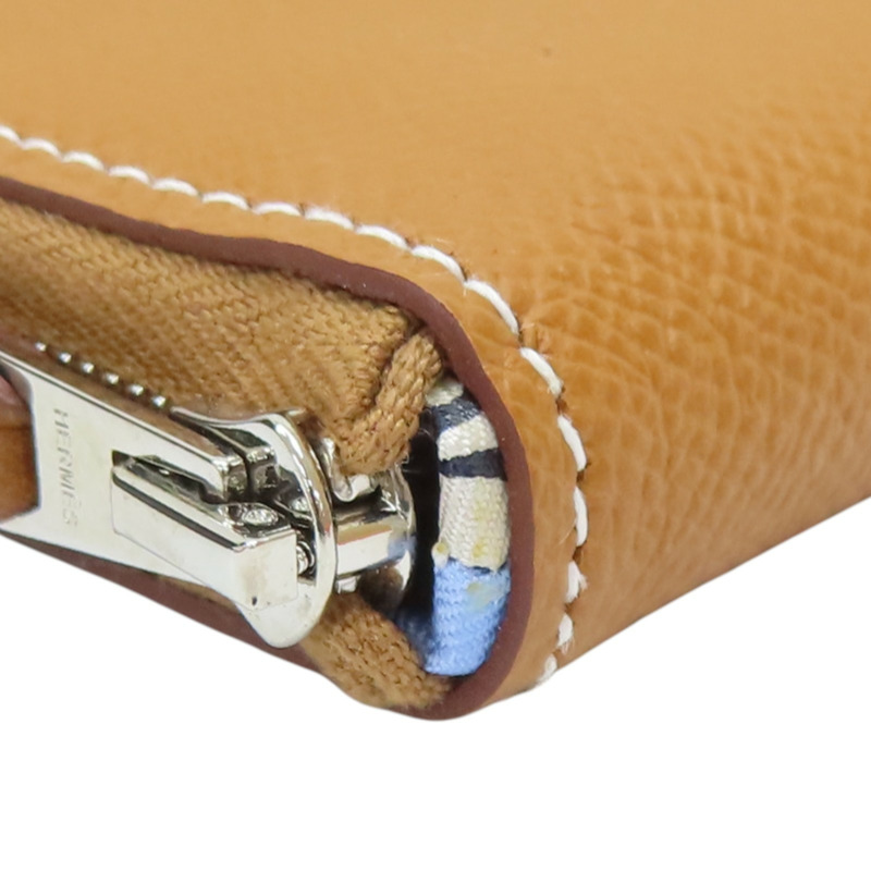 金棕色 Epsom牛皮 Silk'In 短夾 K刻 銀釦【HERMES 愛馬仕】 H087100CK-9