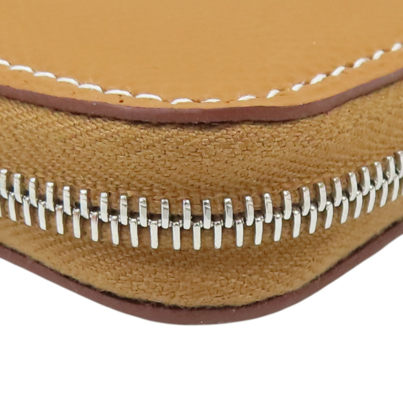 金棕色 Epsom牛皮 Silk'In 短夾 K刻 銀釦【HERMES 愛馬仕】 H087100CK-10