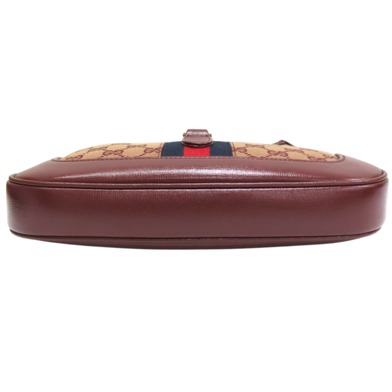 酒紅色帆布 Jackie 1961 肩背包 636706【GUCCI 古馳】 636706-3