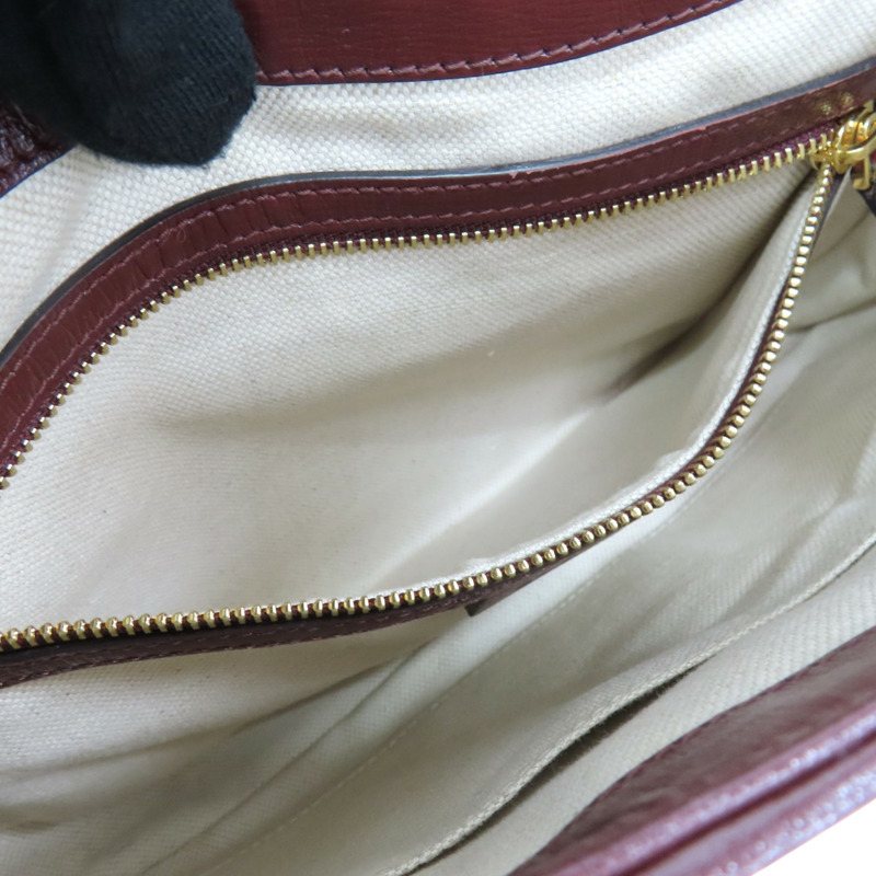 酒紅色帆布 Jackie 1961 肩背包 636706【GUCCI 古馳】 636706-5