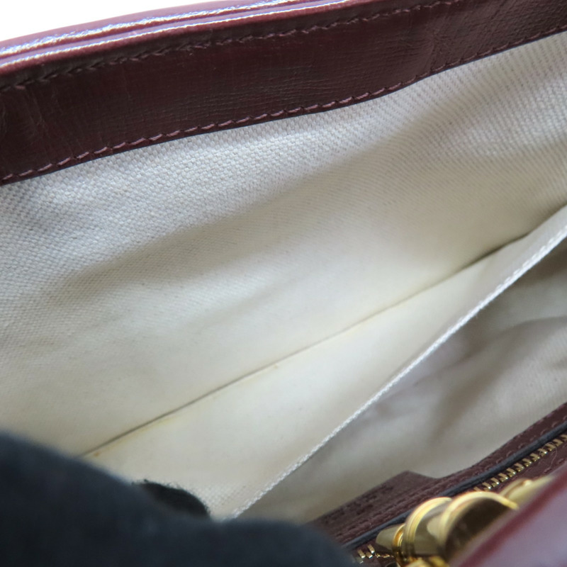 酒紅色帆布 Jackie 1961 肩背包 636706【GUCCI 古馳】 636706-6