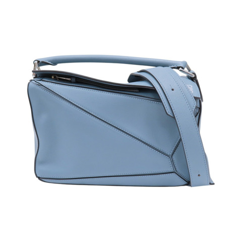 藍色 牛皮 Puzzle 兩用包【LOEWE 羅威】 322.30.K79