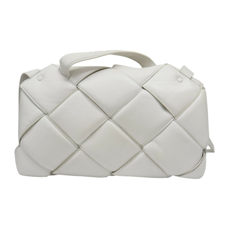 白色 編織羊皮 Padded Cassette 肩背包 641236【BOTTEGA VENETA 寶緹嘉】 641236-1