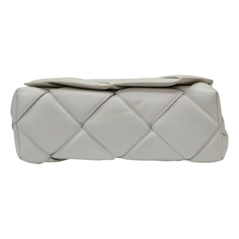 白色 編織羊皮 Padded Cassette 肩背包 641236【BOTTEGA VENETA 寶緹嘉】 641236-3