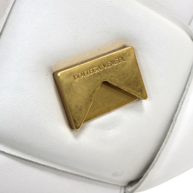 白色 編織羊皮 Padded Cassette 肩背包 641236【BOTTEGA VENETA 寶緹嘉】 641236-6