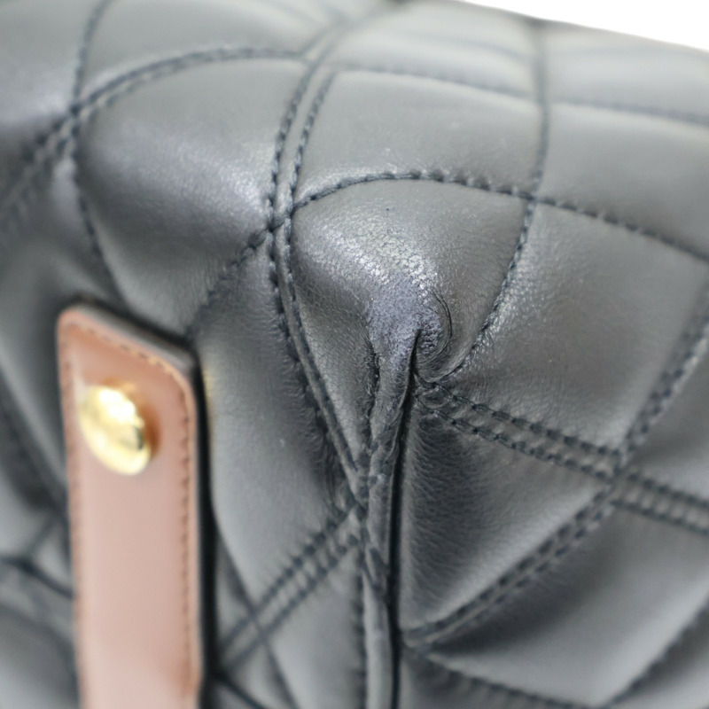 黑/棕色 牛皮 Triple Stud Belt Bag 肩背包【BURBERRY 巴寶莉】 8023129-15