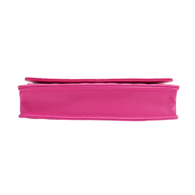 粉色 荔枝紋 牛皮 WOC 肩背包 銀扣【CHANEL 香奈兒】 A33814-4