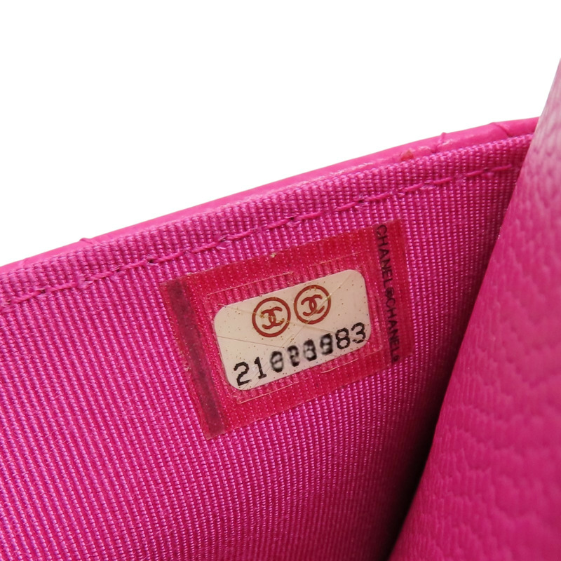 粉色 荔枝紋 牛皮 WOC 肩背包 銀扣【CHANEL 香奈兒】 A33814-12