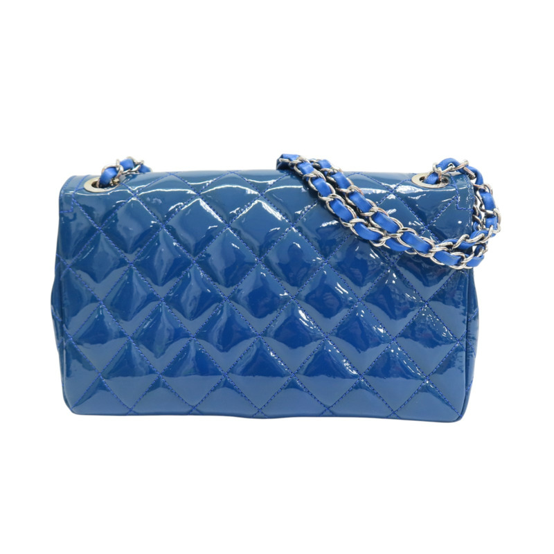 藍色 漆皮 COCO 25 鍊帶 肩背包 銀扣 變色【CHANEL 香奈兒】 A01112-1