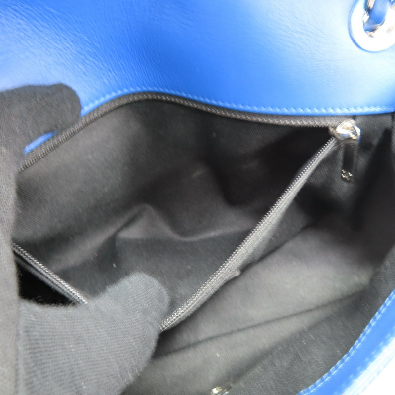 藍色 漆皮 COCO 25 鍊帶 肩背包 銀扣 變色【CHANEL 香奈兒】 A01112-6