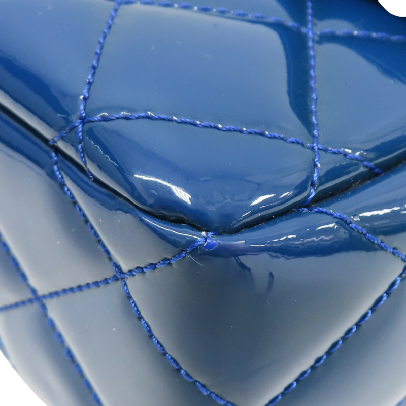 藍色 漆皮 COCO 25 鍊帶 肩背包 銀扣 變色【CHANEL 香奈兒】 A01112-14