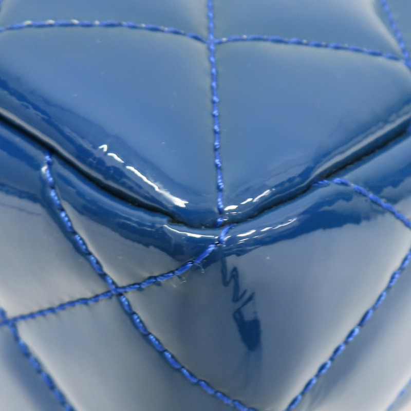 藍色 漆皮 COCO 25 鍊帶 肩背包 銀扣 變色【CHANEL 香奈兒】 A01112-16