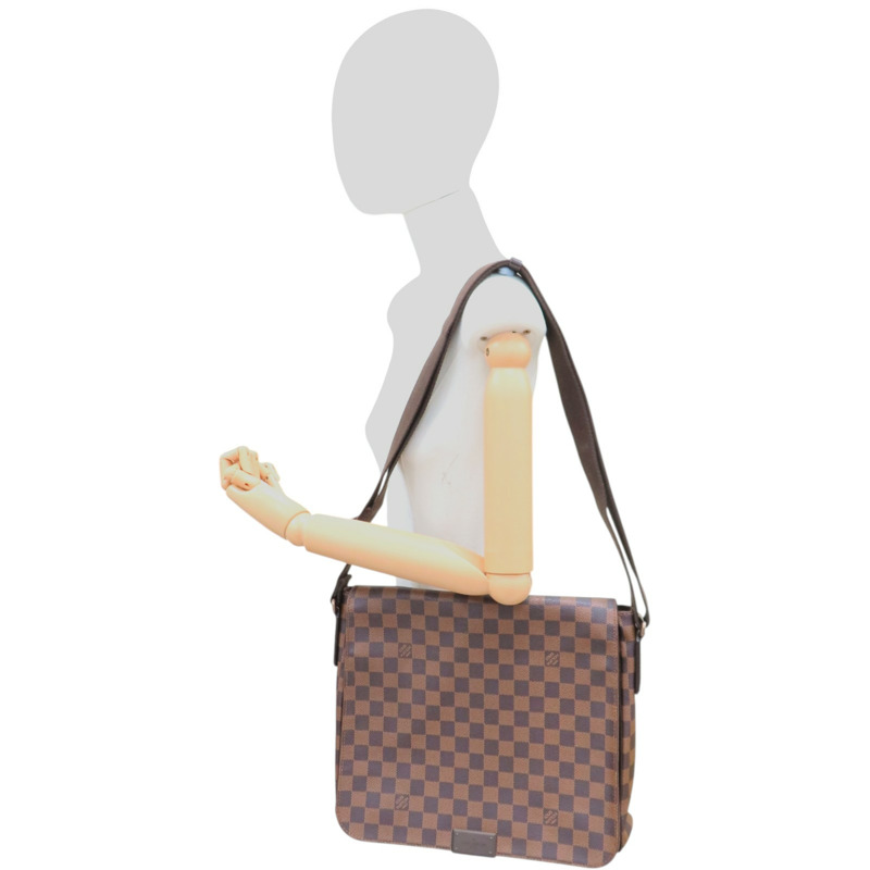 棕色 棋盤格帆布 District MM 肩背包【LOUIS VUITTON LV 路易威登】 N41212-9