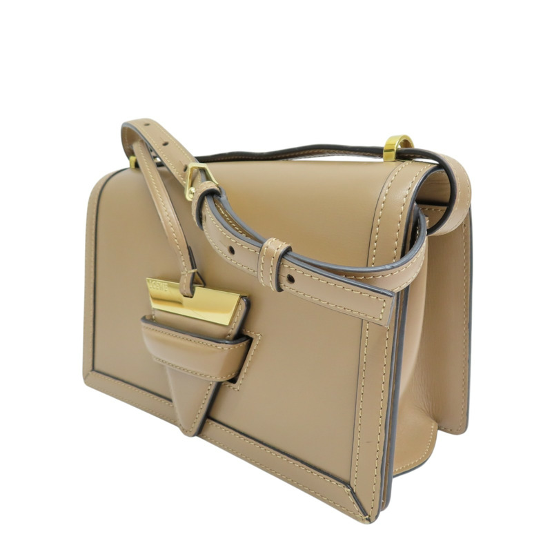 棕色 牛皮 Barcelona Midum 肩背包【LOEWE 羅威】 302.74XM15-2