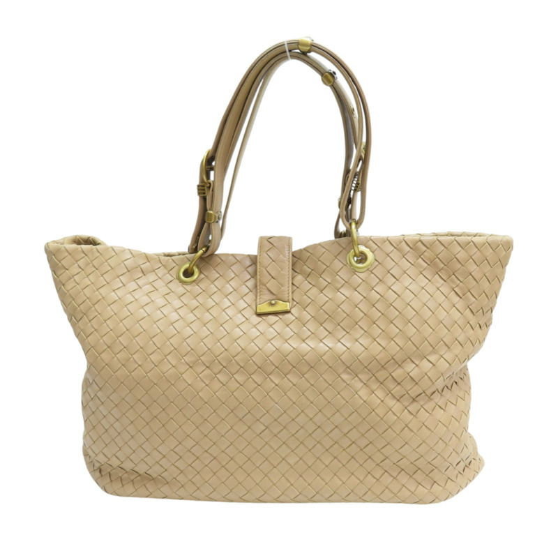 淺棕色 編織羊皮 Intrecciato Capri 手提包【BOTTEGA VENETA 寶緹嘉】 162197-1