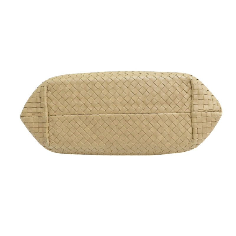 淺棕色 編織羊皮 Intrecciato Capri 手提包【BOTTEGA VENETA 寶緹嘉】 162197-3