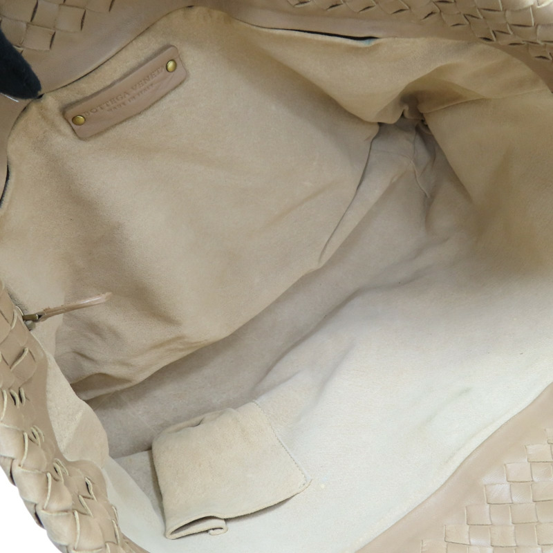 淺棕色 編織羊皮 Intrecciato Capri 手提包【BOTTEGA VENETA 寶緹嘉】 162197-4