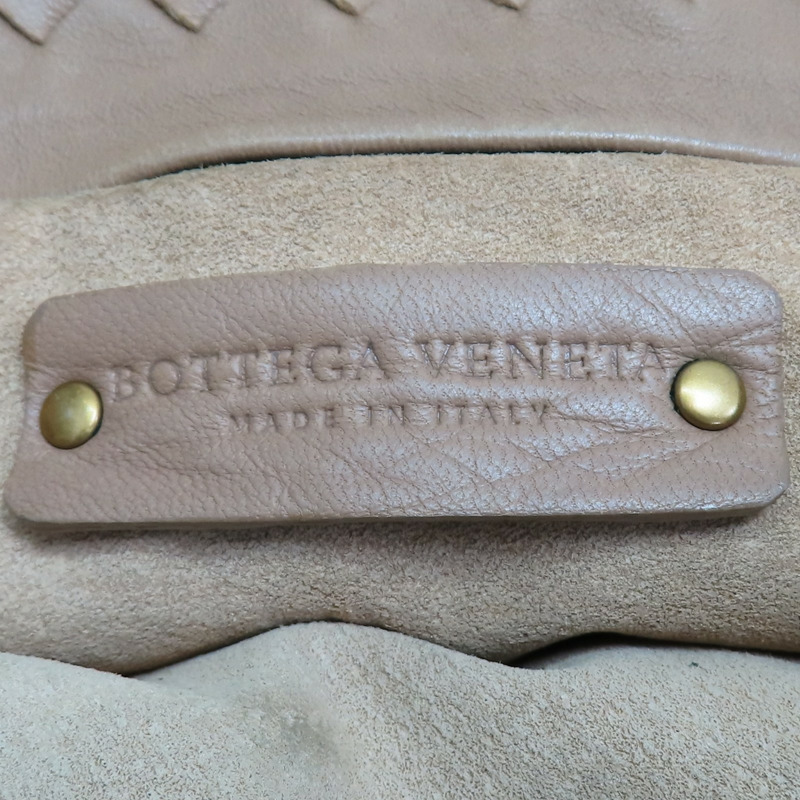 淺棕色 編織羊皮 Intrecciato Capri 手提包【BOTTEGA VENETA 寶緹嘉】 162197-7