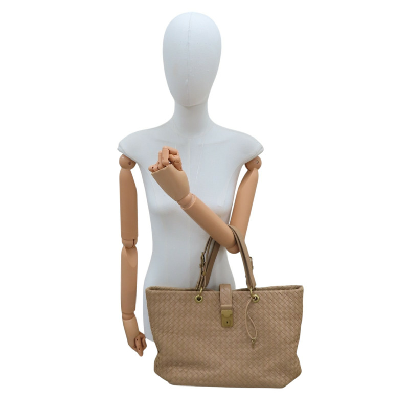 淺棕色 編織羊皮 Intrecciato Capri 手提包【BOTTEGA VENETA 寶緹嘉】 162197-9