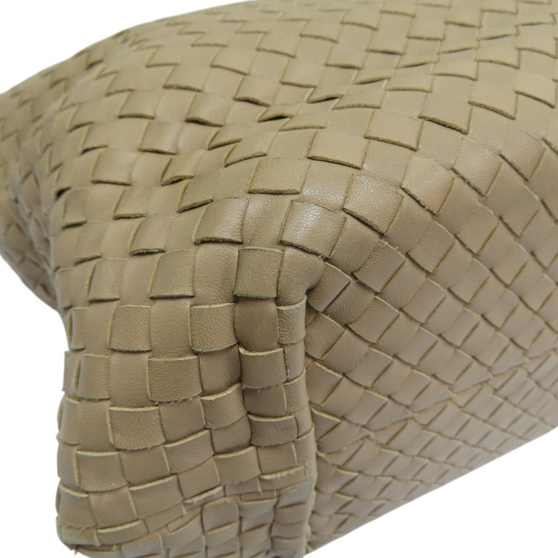 淺棕色 編織羊皮 Intrecciato Capri 手提包【BOTTEGA VENETA 寶緹嘉】 162197-11