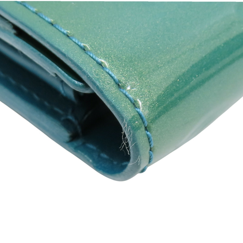 藍色 漆皮 Sarah 扣式 長夾 變色【LOUIS VUITTON LV 路易威登】 M93636-9