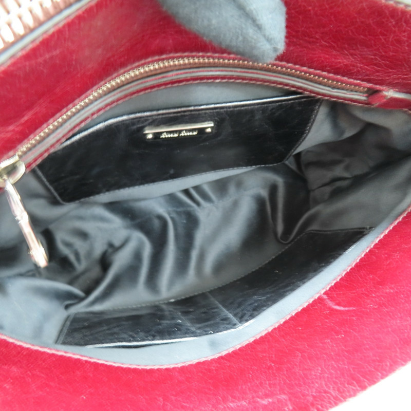 紅/黑色 亮面牛皮 兩用包【MIU MIU 繆繆】 RNB941-5