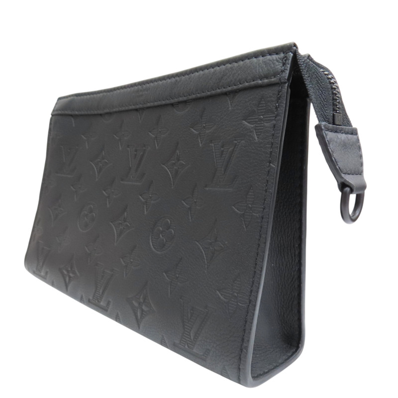 黑色 皮革壓紋 Gaston 肩背包【LOUIS VUITTON LV 路易威登】 M81115-2