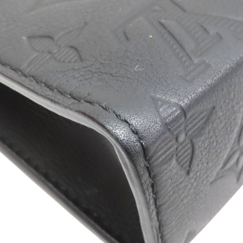 黑色 皮革壓紋 Gaston 肩背包【LOUIS VUITTON LV 路易威登】 M81115-9