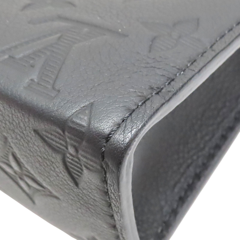 黑色 皮革壓紋 Gaston 肩背包【LOUIS VUITTON LV 路易威登】 M81115-10