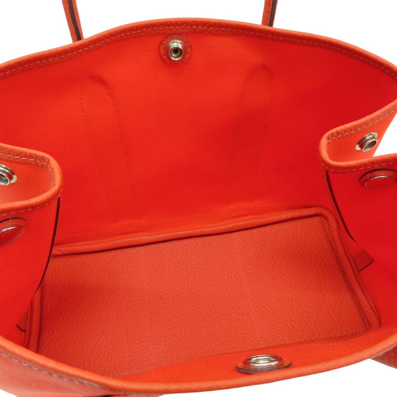 橘色 帆布 Negonda 牛皮 Garden Party 30 Ginger 手提包 Y刻【HERMES 愛馬仕】-5