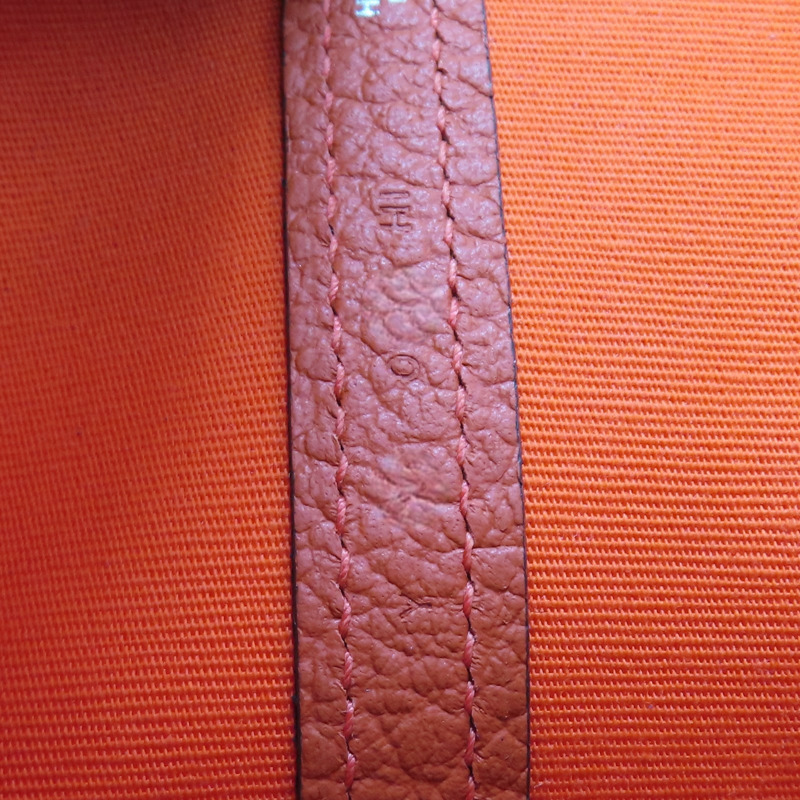 橘色 帆布 Negonda 牛皮 Garden Party 30 Ginger 手提包 Y刻【HERMES 愛馬仕】-8