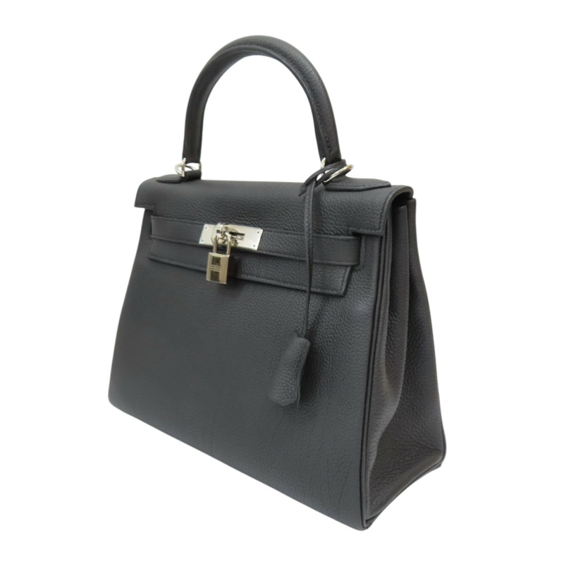 黑色 TOGO牛皮 Kelly 28 凱莉包 兩用包 A刻 銀扣【HERMES 愛馬仕】-2