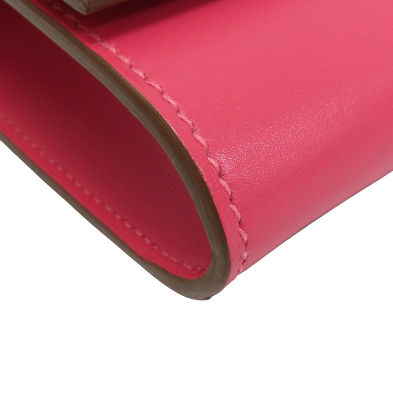 粉色 Swift 牛皮 Medor Clutch 手拿包 □R刻 銀扣【HERMES 愛馬仕】-8