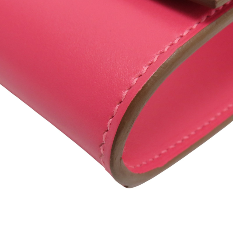 粉色 Swift 牛皮 Medor Clutch 手拿包 □R刻 銀扣【HERMES 愛馬仕】-9