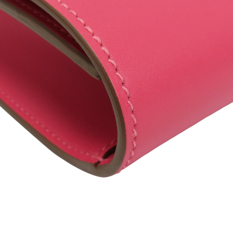 粉色 Swift 牛皮 Medor Clutch 手拿包 □R刻 銀扣【HERMES 愛馬仕】-10