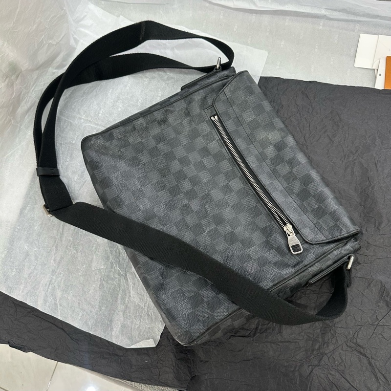 Louis Vuitton路易威登 棋盘格邮差包公文包-3